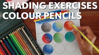 How To SHADE WITH COLORED PENCILS - Exercises for Beginners
