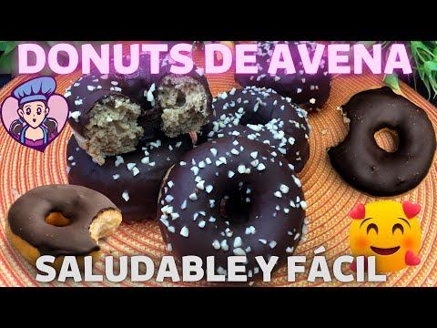 Donuts de Avena y Yogurt Saludables , Azúcar Y Fáciles
