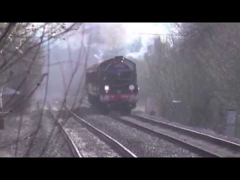 61306 'Mayflower' on 1Z30 through Kintbury(Berks.) on 1/4/15.