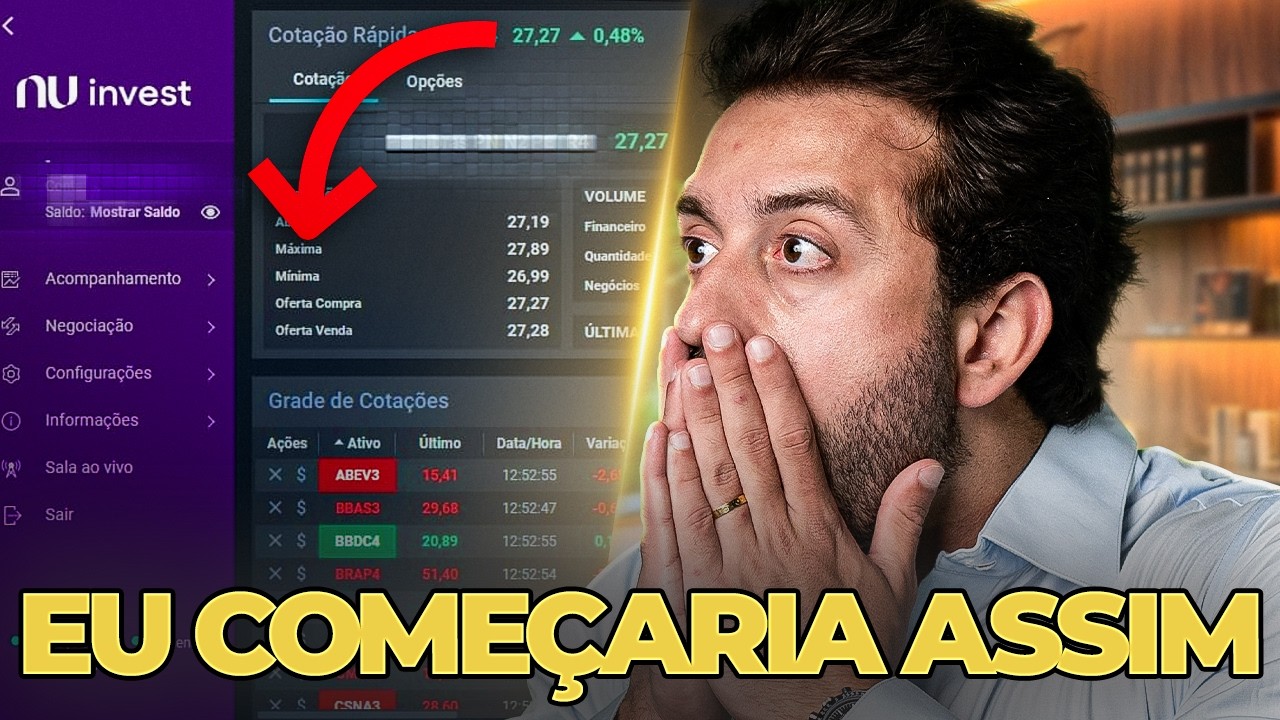 COMO EU COMEÇARIA A INVESTIR HOJE? | Como começar a investir do zero?