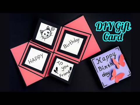 How to make a Birthday gift card | How to make surprise gift card | Easy gift ideas |