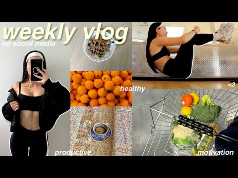 VLOG: quitting social media + healthy productive days in my life + moving my body 🍊