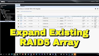 Dell OpenManage (OMSA) | Expand Virtual Disk Array RAID5 | PERC Controller Add Disk