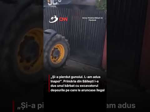 Primăria din Băilești i-a dus unui bărbat cu excavatorul deșeurile pe care le aruncase ilegal