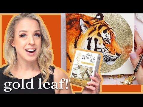 Trying Gold Leaf for the first time on a Watercolor Painting