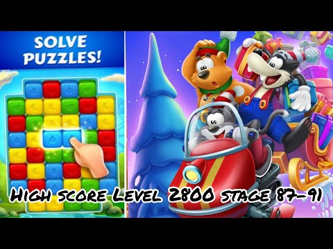 Toon Blast No Boosters | How to get high score high | Level 2800 Stage 87-91 | Tips and Tricks
