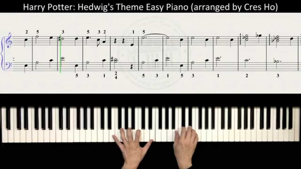 Harry Potter (Main Theme): Hedwig's Theme Easy Piano Tutorial with Music Score