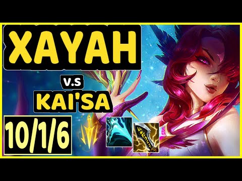 XAYAH vs KAI'SA - 10/1/6 KDA BOTTOM ADC GAMEPLAY - NA Ranked PLATINUM