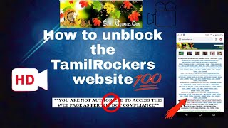 Unblock TamilRockers Website easy method