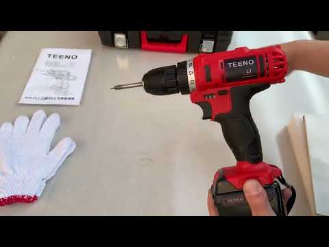 Perceuse visseuse sans fil PSR 21V TEENO, Perceuse visseuse avec nombreux accessoires