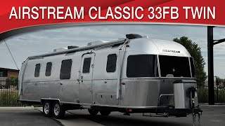 A preview image of the linked video showcasing 2024 Airstream Classic 33FB Twin