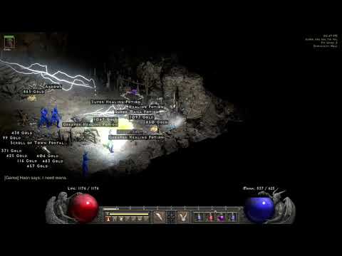 5-Socket Crystal Sword DROP in The Pit (D2R) — Grief Base!