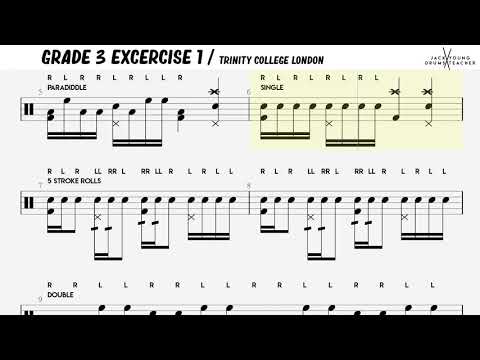 Grade 3 Excercise 1 - Trinity Drums 2020