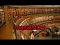 What does maculatory mean?