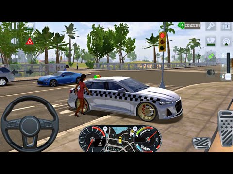 Audi Taxi Driver Picking Up Passengers in the City - Taxi Simulator #3 - Android Gameplay