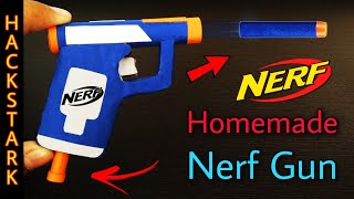 How to make nerf gun at home with cardboard || Hackstark