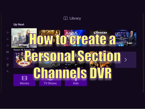 How to create a personal section in ChannelsDVR