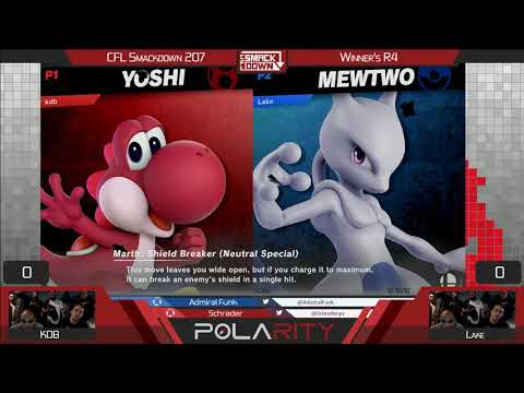 CFL Smackdown 207 Ultimate - KDB (Yoshi) vs Lake (Mewtwo) - Winners R4