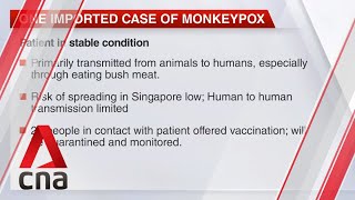 Singapore confirms first case of rare disease monkeypox