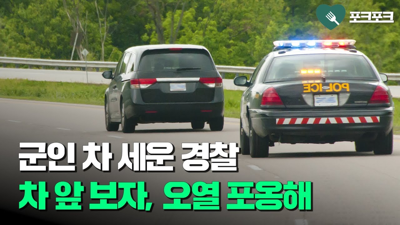 참전용사 차 멈춰 세운 경찰. '차 앞'을 보고, 눈물 바다가 되는데