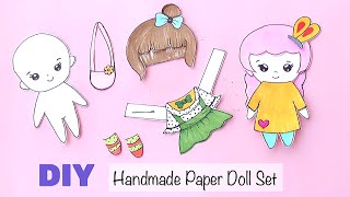 HOW TO MAKE PAPER DOLL Set  DIY TUTORIAL CRAFTS FO