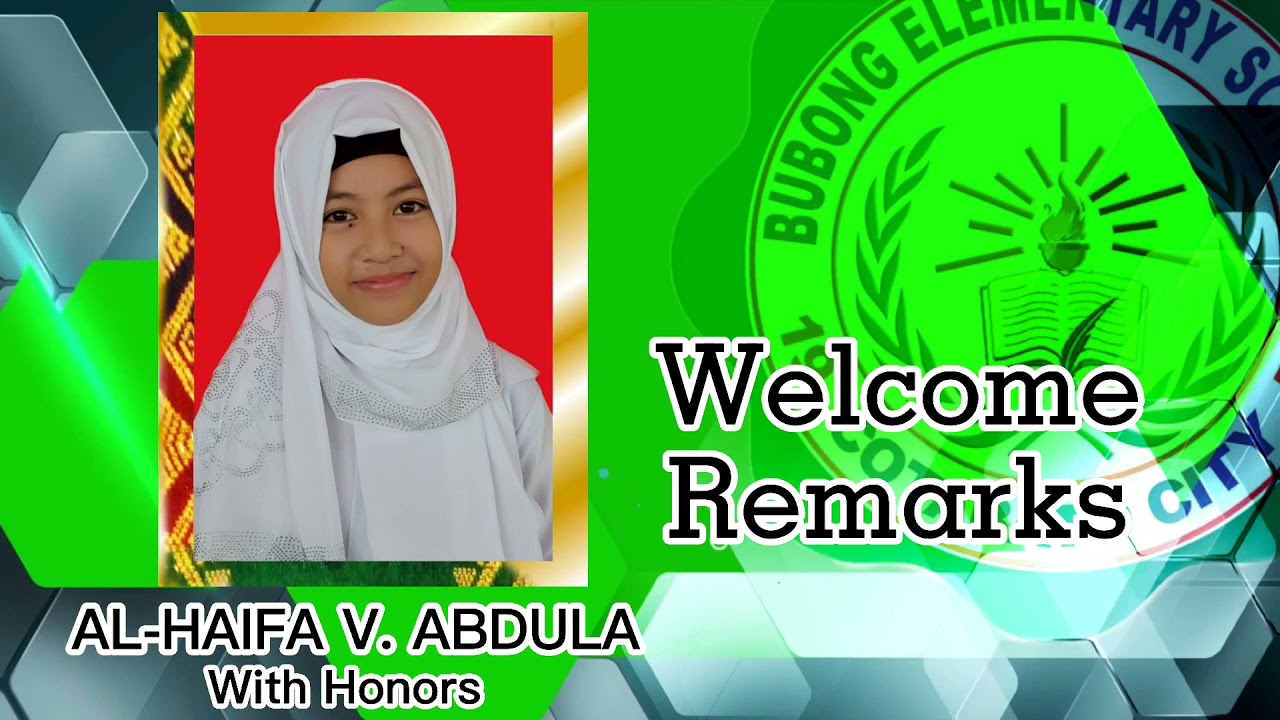 BUBONG ELEMENTARY SCHOOL VIRTUAL CLOSING EXERCISES. JULY 14, 2021. CONGRATULATIONS BATCH 2021.