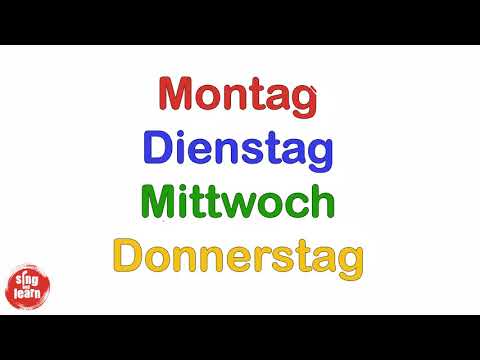 Das Wochentage Lied | Days of the week in German song for kids