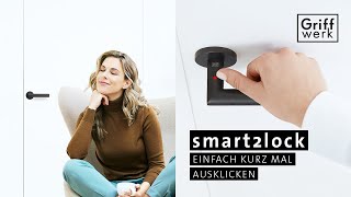 A Griffwerk smart2lock kilincsbe integrált zárási mechanikával egy kattintással blokkolható, zárható az ajtó