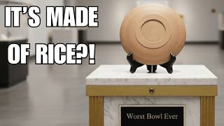 I Tried Woodturning a Bowl From FAKE Wood (Made From Rice!)