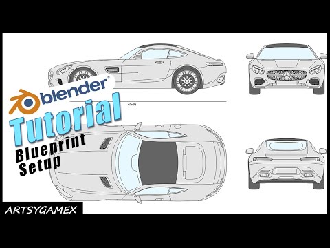 Setup Car Blueprint in blender in just 5 minutes - Mercedes AMG GT Tutorial (Part - 1)