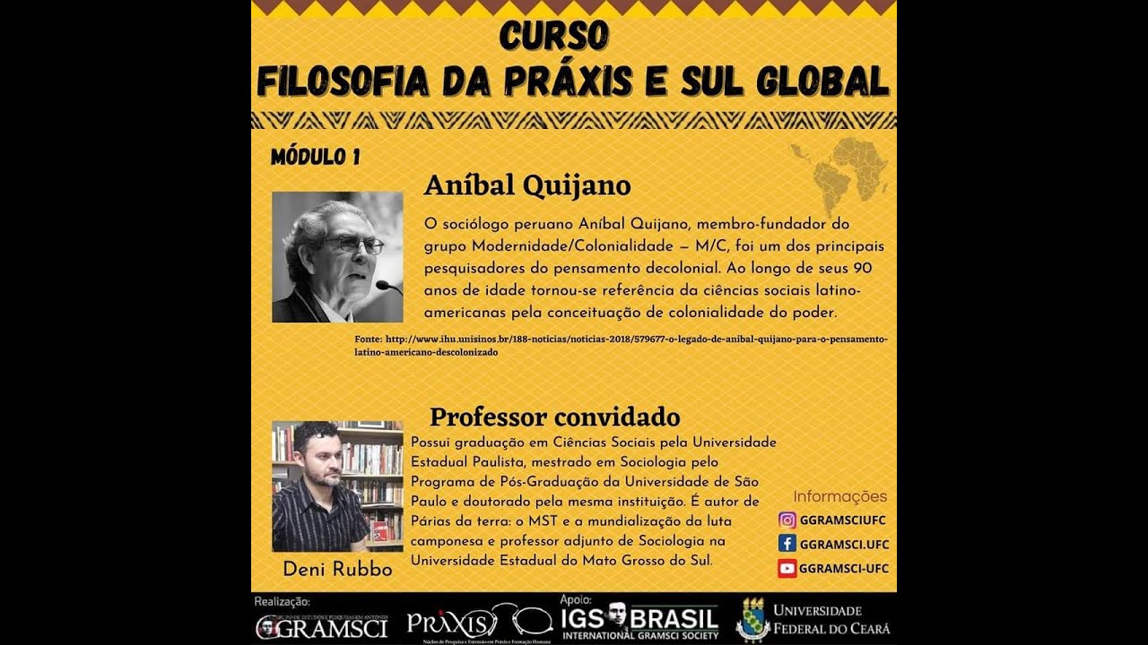 1°ed  - Curso Filosofia da Práxis e Sul Global - Aníbal Quijano | PARTE 1