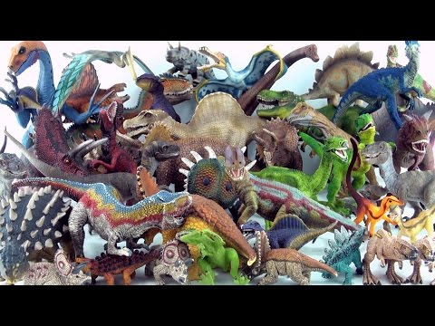 Entire Schleich Dinosaur toy collection - Tyrannosaurus Spinosaurus Triceratops Stegosaurus