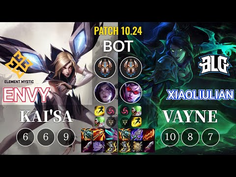 EM Envy Kai'Sa vs BLG xiaoliulian Vayne Bot - KR Patch 10.24