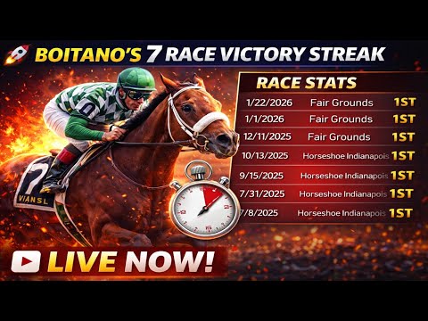Watch Boitano’s Incredible 7 Wins in a Row  – LIVE! 🔥🐎🏆 @horseracesinfo