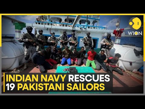19 Pakistani sailors rescued by Indian Navy from vessel hijacked by Somali pirates | WION