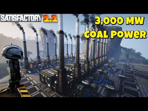Adding 3,000 MW of Coal Power - New Satisfactory 1.1 Playthrough