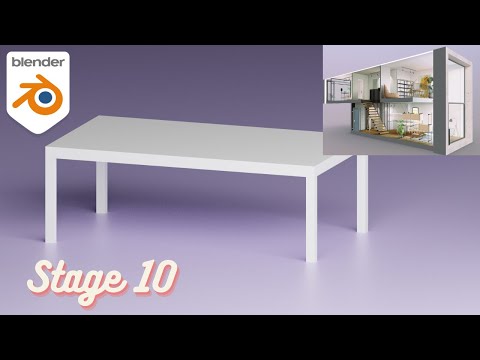 Let's model the dinning table in the apartment in blender (2.90) - stage 10 - ep.10 |
