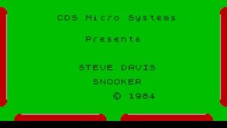 Steve Davis Snooker - Unemulated ZX Spectrum Gameplay & Review