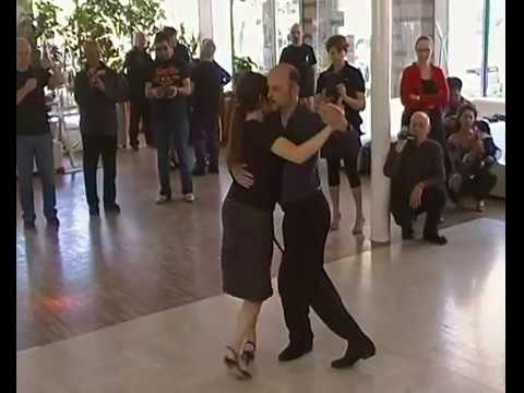  Luigi Bisello  and  Tania Grisostomi  are  dancing  at  Pasqua Tango Festival  in  2016