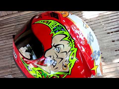 Airbrush Helm Half Face Manual Tech Ridho Paijo Video Dangdutan Me