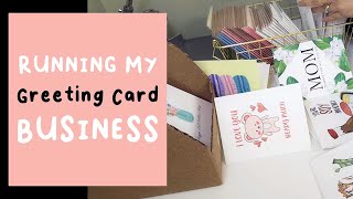Running my Greeting Card Business  - Studio VLOG - Making Cards, Art Store Trip, Packing Orders