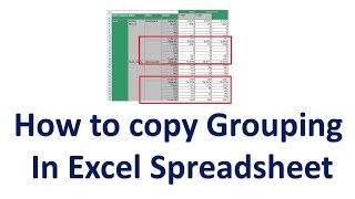 How to copy grouping only between your spreadsheets