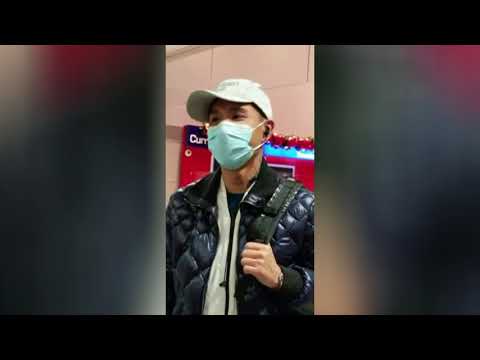 2017.12.23 Ruco Chan arrives NY JFK airport