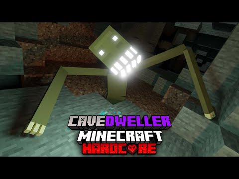 THE SCARIEST MOD in Minecraft Hardcore | Cave Dweller Mod