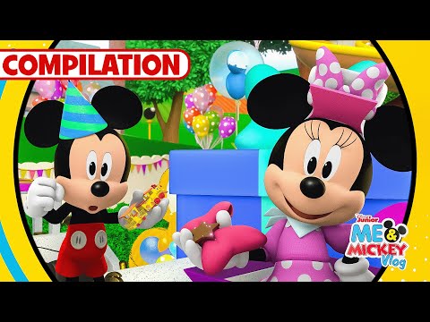 Happy Birthday Mickey and Minnie! 🎂| Me & Mickey | Vlog Compilation | @disneyjr