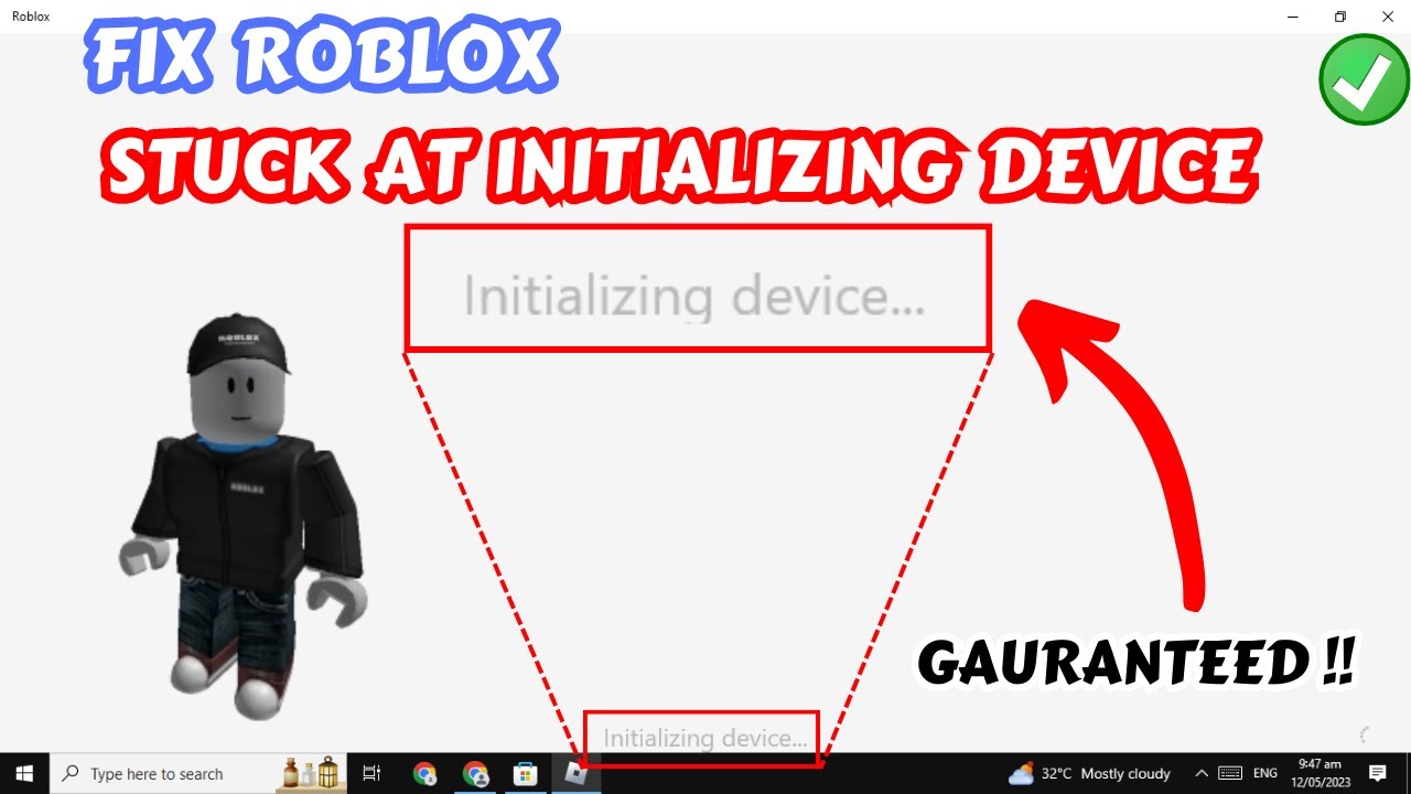 Fix Roblox Initializing device stuck | Roblox crashed
