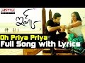 Oh Priya Priya Song With Lyrics Ishq Movie Songs Nitin Nithya Menon Aditya Music