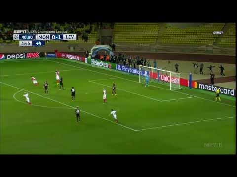 Kamil Glik goal AS Monaco vs Bayer 04 Leverkusen 27-09-2016