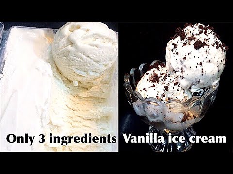 Only 3 ingredients vanilla ice cream | Summer special Recipe | Oreo ice cream | Atifa’s Recipes