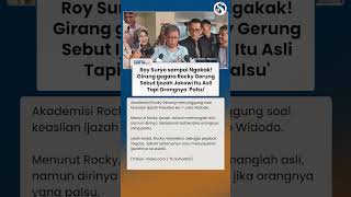 ROY SURYO KEGIRANGAN! Ngakak saat Rocky Gerung Sebut Ijazah Jokowi Asli Tapi Orangnya 'Palsu'